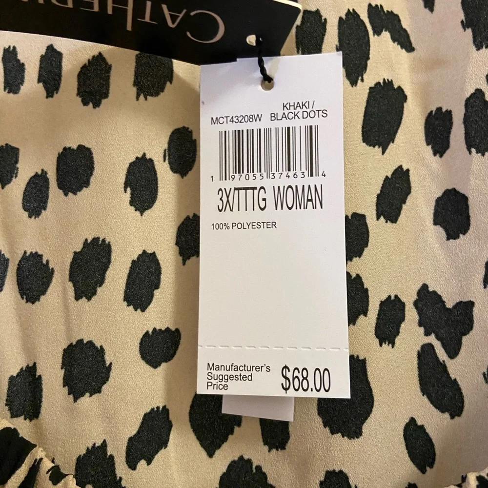 Leopard Print Ruffle Blouse - Picture 2 of 6